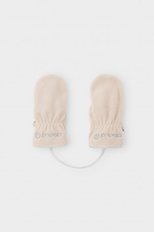 Рукавицы для девочки, артикул: ФЛ 10000/25/53 ГР, цвет: светло-бежевый