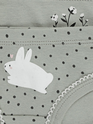 Трусы для девочки, артикул: К 1978-3уп, цвет: хаки - 2 фото