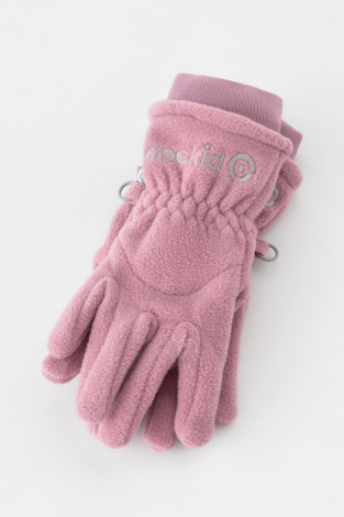 Перчатки для девочки, артикул: ФЛ 10001/25/49 ГР, цвет: фиолетовый - 2 фото