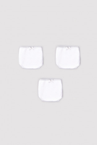 Трусы для девочки, артикул: К 1909-3уп, цвет: белый - 2 фото